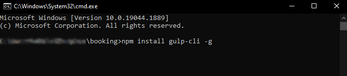 Gulp installation Step1