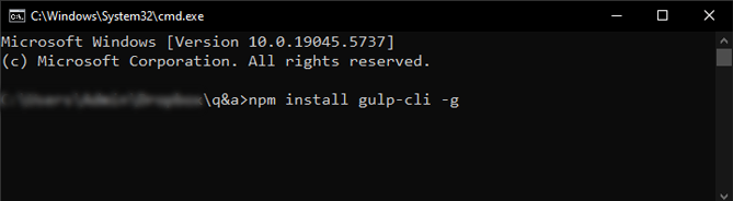 Gulp installation Step1