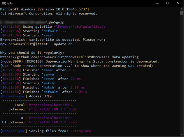 How to run Gulp from CMD